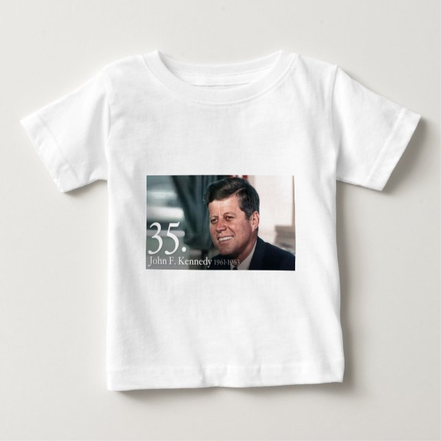 Camiseta Para Bebê John F. Kennedy (Frente)