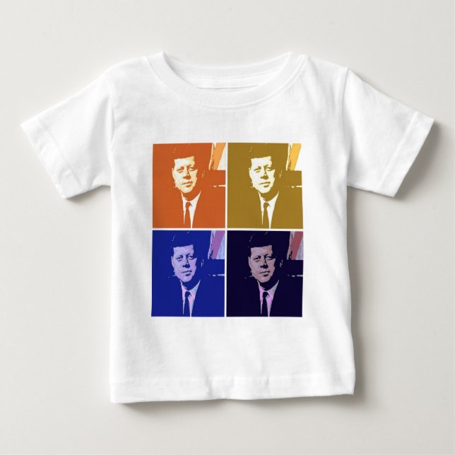 Camiseta Para Bebê John F Kennedy (Frente)