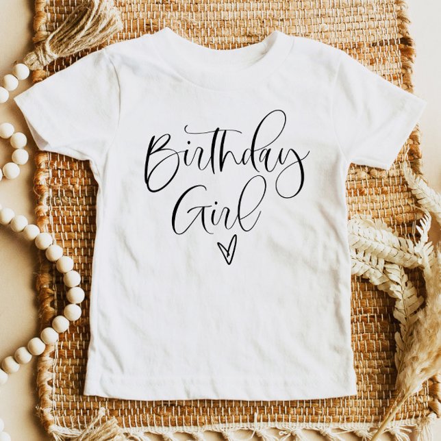 Camiseta Para Bebê JOLIE Cute Modern Boho Script Birthday (Criador carregado)