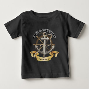 Camiseta Para Bebê Jornada Náutica Oceânica Spirit