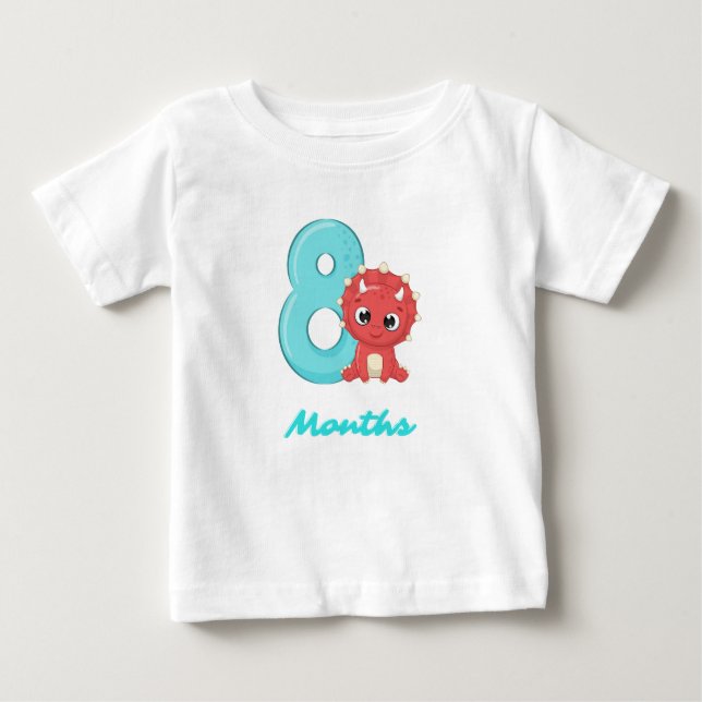 Camiseta Para Bebê Jovem Dourinho de Oito Meses (Frente)