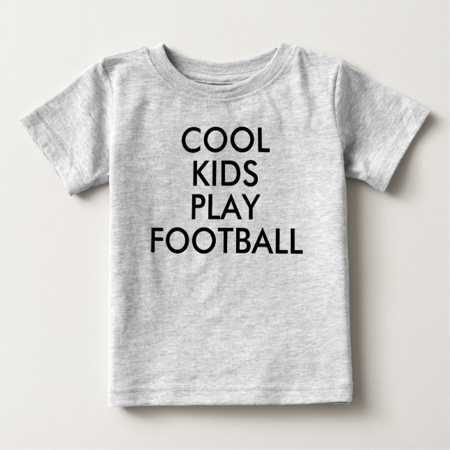 Camiseta Para Bebê Jovens legal jogam futebol | Bebê ou t-shirt para  (Frente)