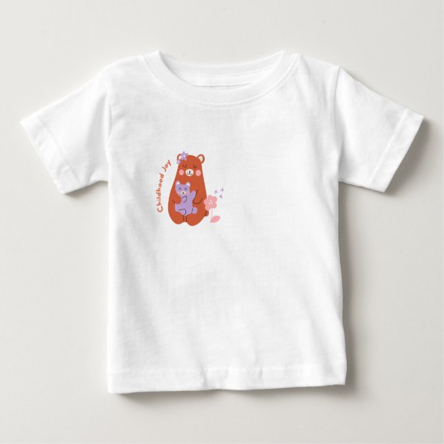Camiseta Para Bebê Joy Bear Bear T-Shirt (Frente)