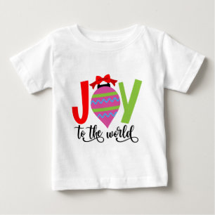 Camiseta Para Bebê Joy para a canção de Natal do Mundo