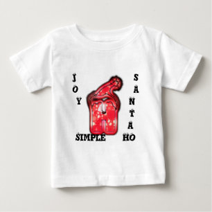Camiseta Para Bebê Joy Simple Papais noeis Hohoho T-Shirt