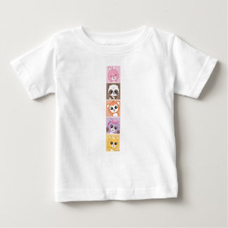 Camiseta Para Bebê Joy Spark com Carateres Animais Coloridos para Cri