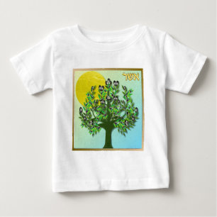 Camiseta Para Bebê Judaica 12 Tribos de Israel Aser