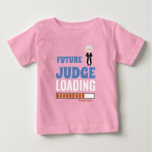 Camiseta Para Bebê Juiz Futuro Carregando Rosa Engraçado Torne Sua Pr