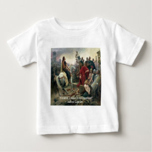 Camiseta Para Bebê Júlio César Eu Vim Eu Vi Eu Conquistei