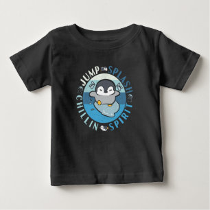 Camiseta Para Bebê Jump Splash Chillin Spirit - Sinta Bom Pinguim