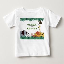 Camiseta Para Bebê Jungle Safari Selvagem Pessoal
