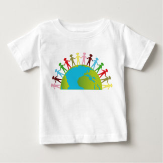 Camiseta Para Bebê Junto nós podemos mudar o t-shirt do mundo para