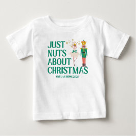 Camiseta Para Bebê Just Nuts About Christmas Nutcracker Ballerina 
