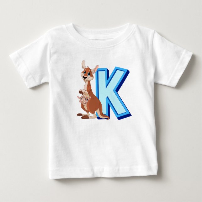 Camiseta Para Bebê K de canguru (Frente)