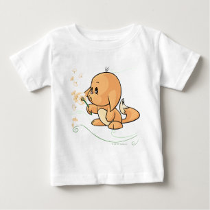 Camiseta Para Bebê Kacheek alaranjado que deseja em um dente-de-leão