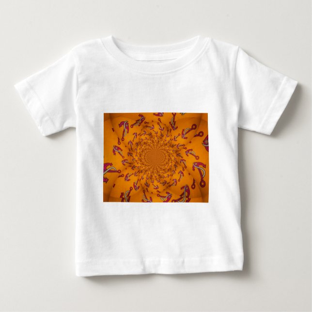 Camiseta Para Bebê Kaleidoscope Anchor Impressão de Arte (Frente)