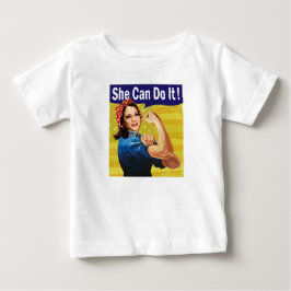 Camiseta Para Bebê Kamala Harris Ela Pode Fazer Isso Baby Fine Jersey