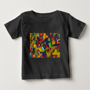 Camiseta Para Bebê Kandinsky 304 Abstrato Colorido