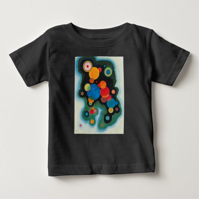 Camiseta Para Bebê Kandinsky aprofundou o óleo de Abstrato de impulso (Frente)