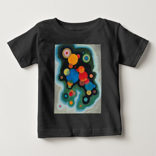 Camiseta Para Bebê Kandinsky aprofundou o óleo de Abstrato de impulso (Frente)