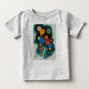 Camiseta Para Bebê Kandinsky aprofundou o óleo de Abstrato de impulso