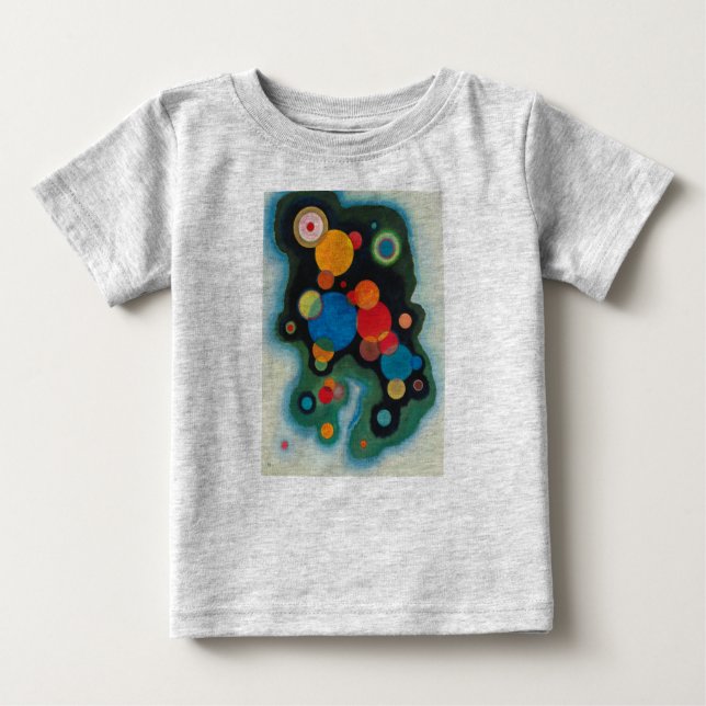 Camiseta Para Bebê Kandinsky aprofundou o óleo de Abstrato de impulso (Frente)