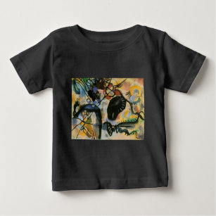 Camiseta Para Bebê Kandinsky Black Spot Abstrato