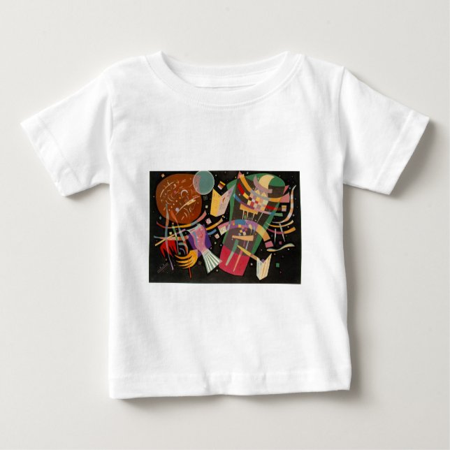 Camiseta Para Bebê Kandinsky Composition X Abstrato Trabalho de arte (Frente)
