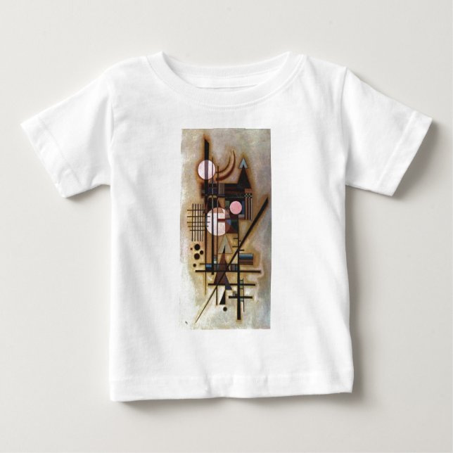 Camiseta Para Bebê Kandinsky Construção Suave (Frente)