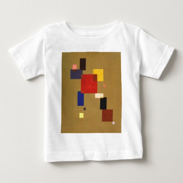 Camiseta Para Bebê Kandinsky Treze Retângulos Abstrato Painting (Frente)