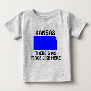 Camiseta Para Bebê Kansas - Não há lugar como este aqui