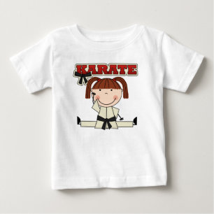Camiseta Para Bebê KARATE - Brunette Girl T-shirts e presentes