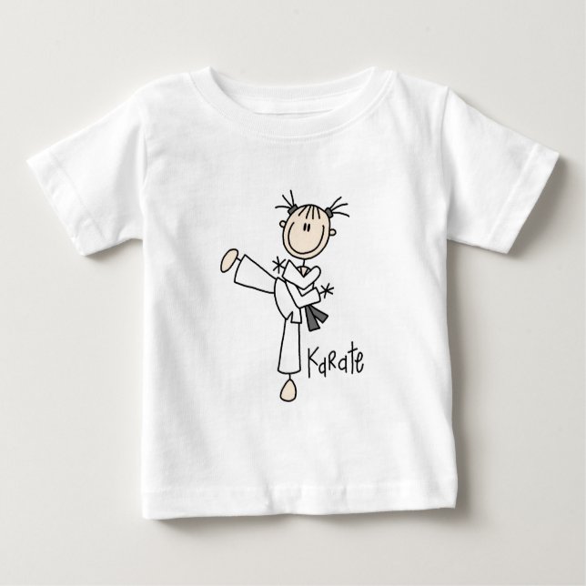 Camiseta Para Bebê Karate Girl Tshirts and Gifts (Frente)