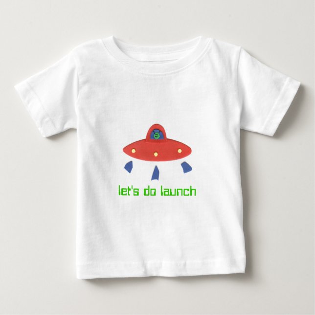 Camiseta Para Bebê Karate Kat OVNI (Frente)
