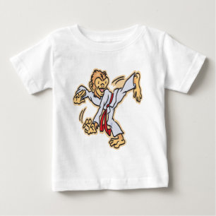 Camiseta Para Bebê Karaté-Macaco