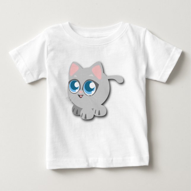 Camiseta Para Bebê Kat gatinho (Frente)