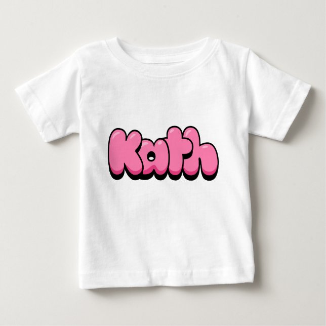 Camiseta Para Bebê Kath pink Baby T-Shirt (Frente)