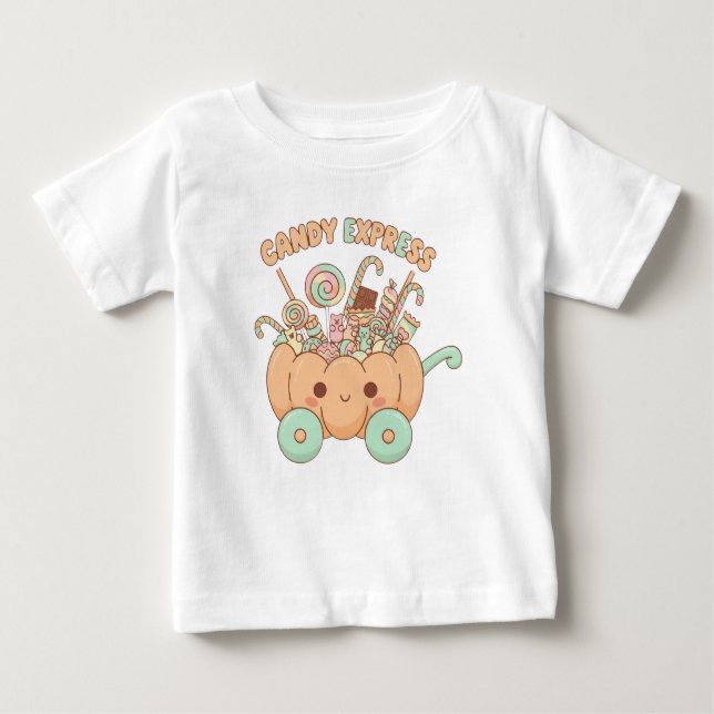 Camiseta Para Bebê Kawaii Candy Express Baby T-Shirt (Frente)