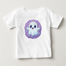 Camiseta Para Bebê Kawaii Ghost Baby Bodycase - Fato de Dia das Bruxa