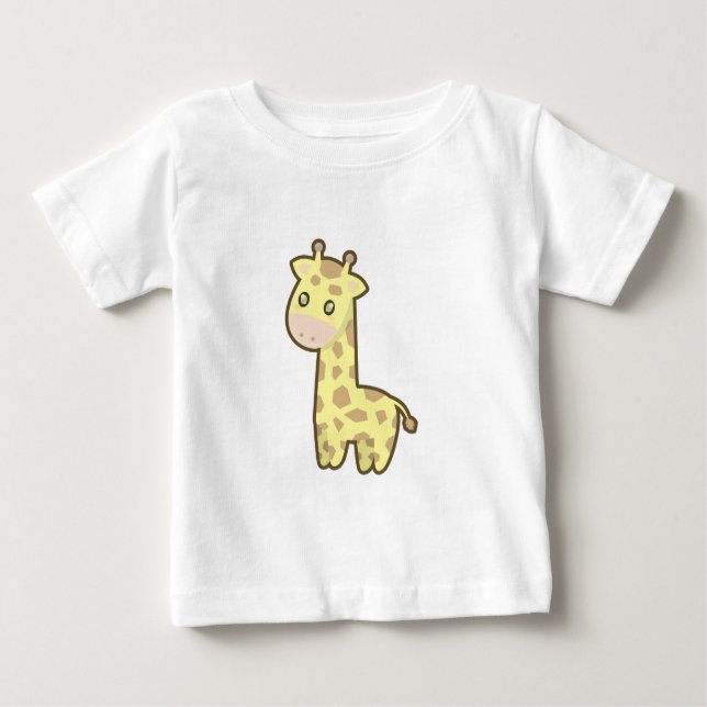 Camiseta Para Bebê Kawaii Giraffe (Frente)