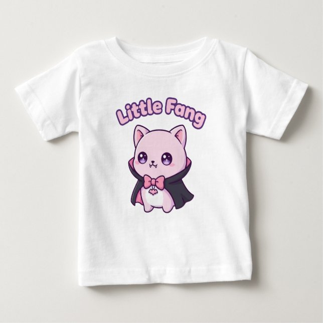 Camiseta Para Bebê Kawaii Little Fang Baby T-Shirt (Frente)