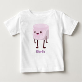Camiseta Para Bebê Kawaii Marshmallow Baby T-Shirt Personalizado