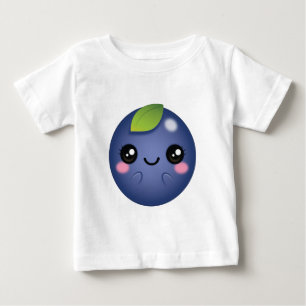 Camiseta Para Bebê Kawaii Mirtilo