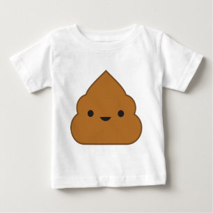 Camiseta Para Bebê Kawaii Poop