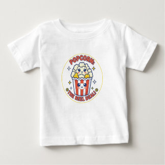 Camiseta Para Bebê Kawaii Popcorn Film Pun