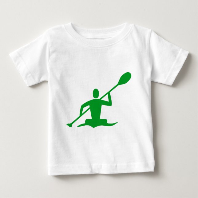Camiseta Para Bebê Kayaking - Verde Grass (Frente)