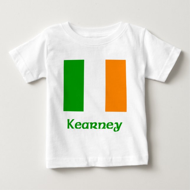 Camiseta Para Bebê Kearney Irish Flag (Frente)