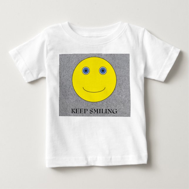 Camiseta Para Bebê Keep Smiling (Frente)