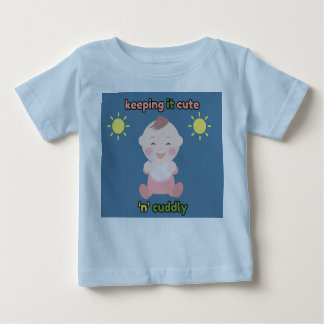 Camiseta Para Bebê Keeping It Cute 'n' Cuddly Baby Blue T-shirt