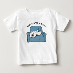 Camiseta Para Bebê Keeshond "Raça Não Esportiva"